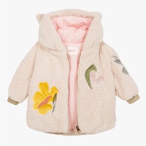 Catimini Toddler Girl Hooded Faux Fur Jacket